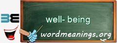 WordMeaning blackboard for well-being